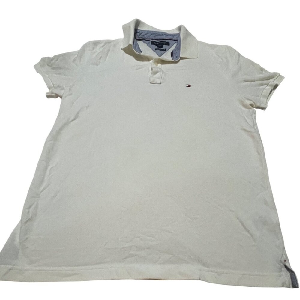 Tommy Hilfiger Men's White Custom Fit Polo Shirt S/P Used